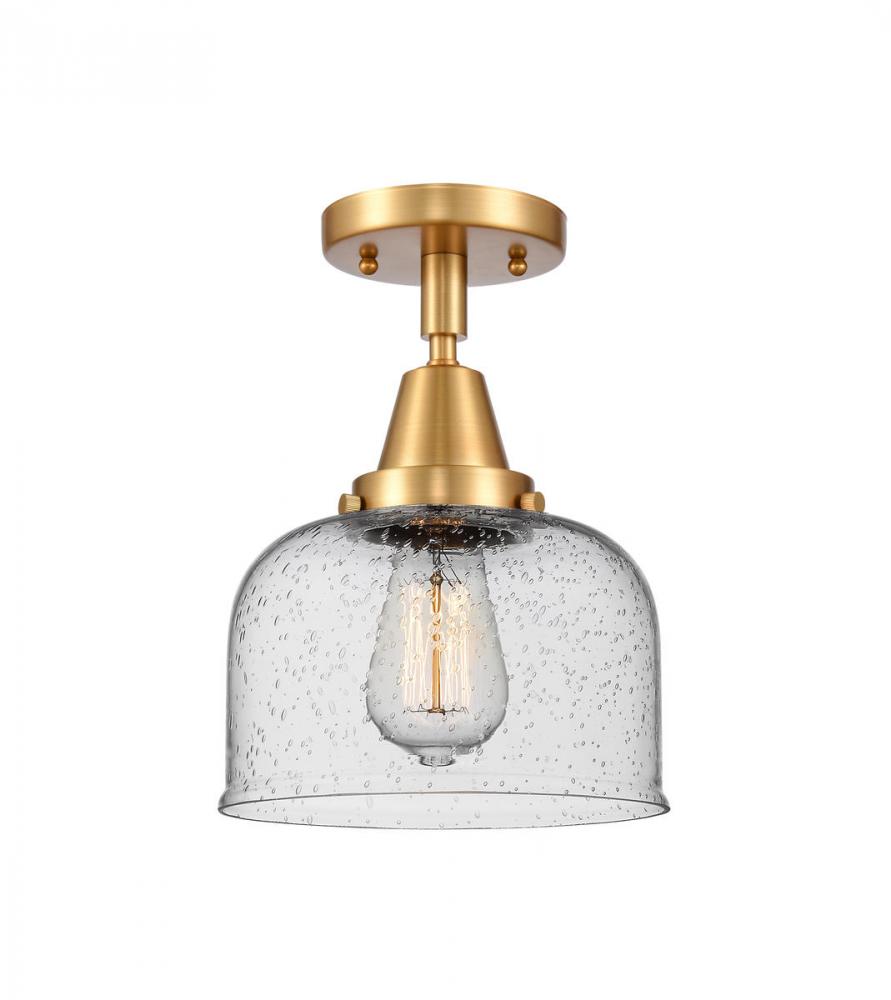 Bell - 1 Light - 8 inch - Satin Gold - Flush Mount