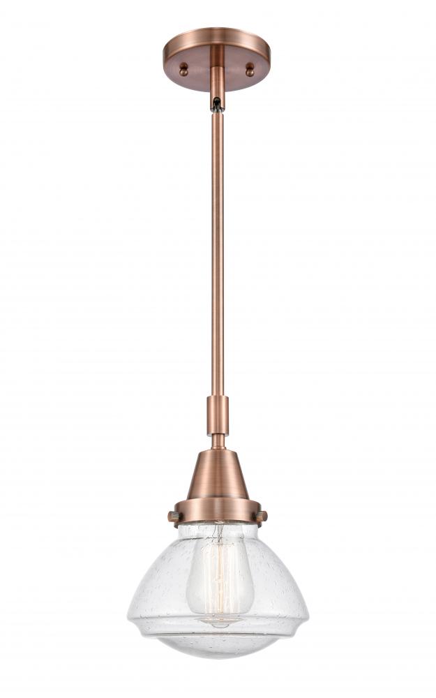 Olean - 1 Light - 7 inch - Antique Copper - Mini Pendant