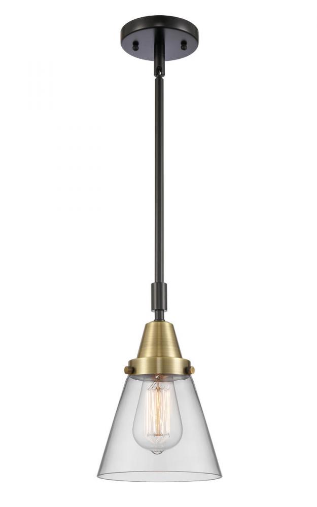 Cone - 1 Light - 6 inch - Black Antique Brass - Mini Pendant