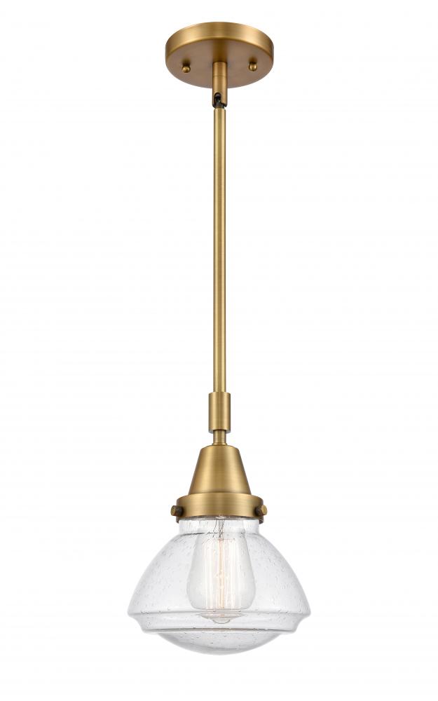 Olean - 1 Light - 7 inch - Brushed Brass - Mini Pendant