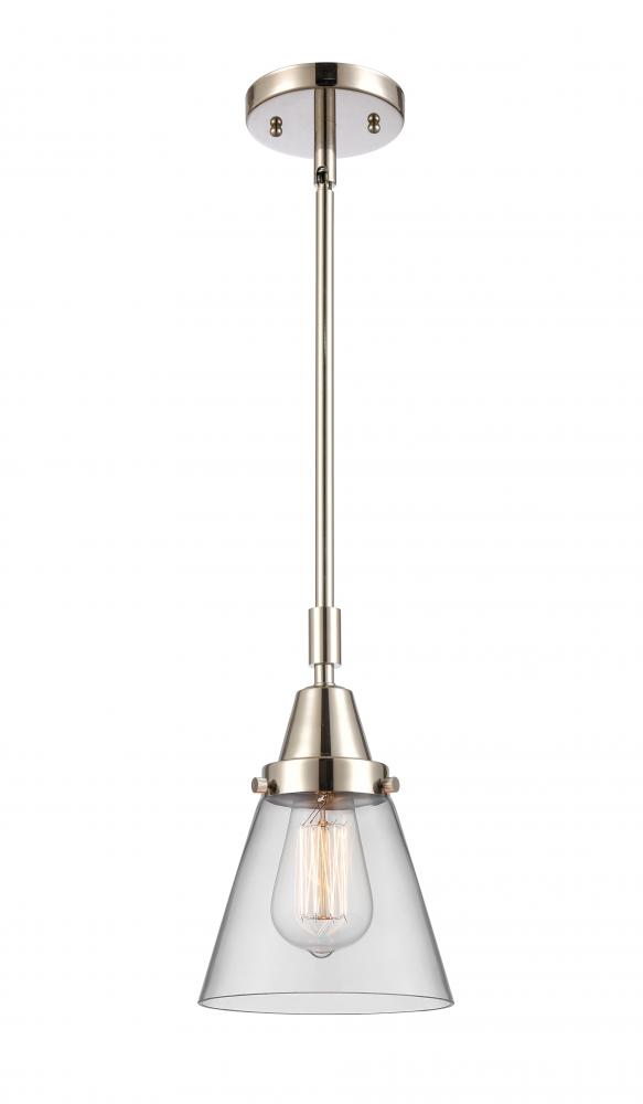 Cone - 1 Light - 6 inch - Polished Nickel - Mini Pendant