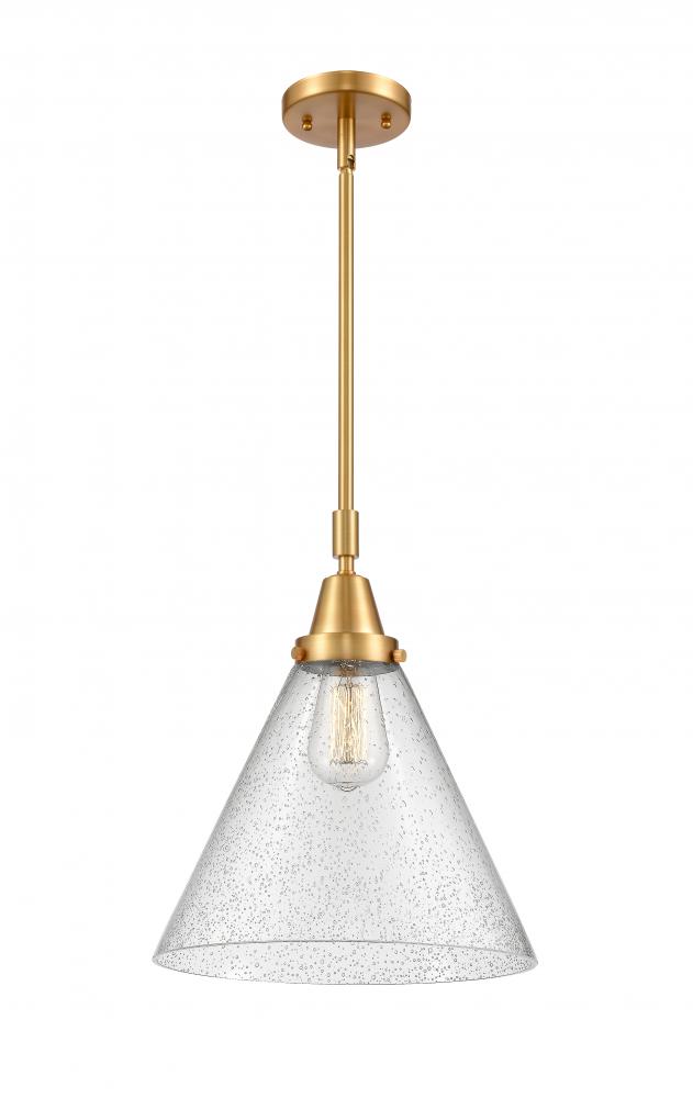 Cone - 1 Light - 12 inch - Satin Gold - Mini Pendant