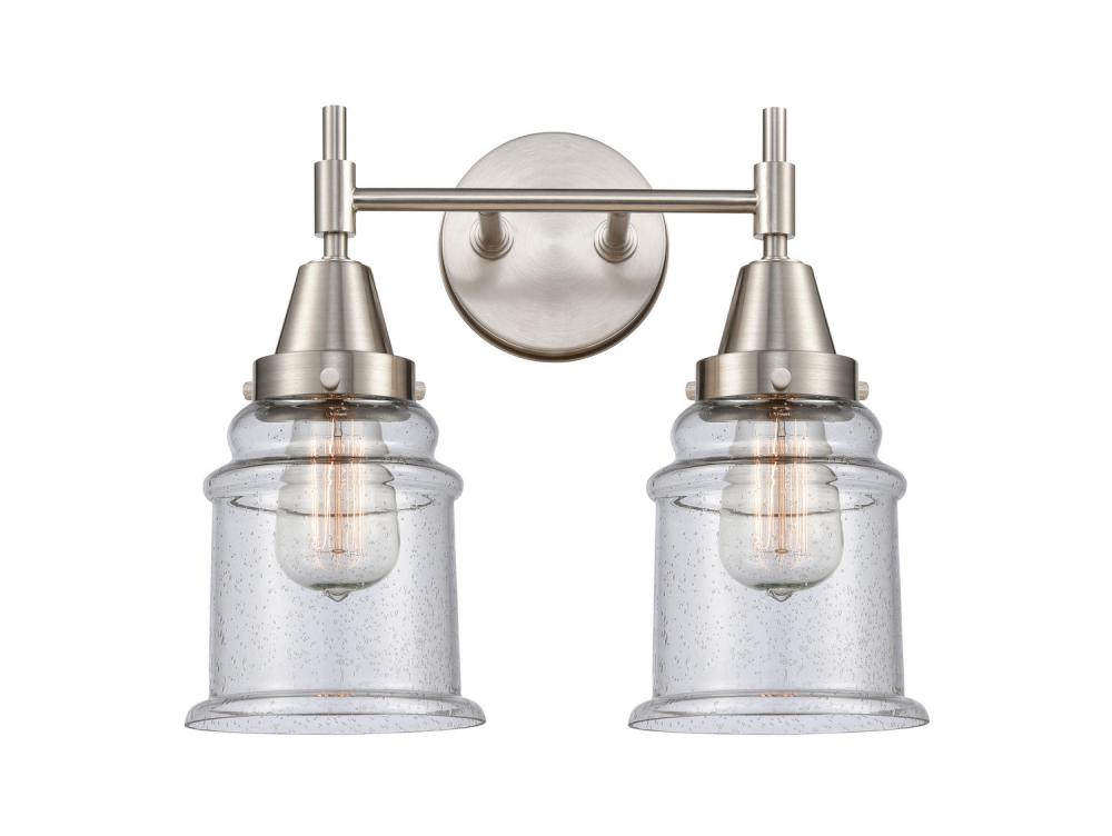 Canton - 2 Light - 15 inch - Satin Nickel - Bath Vanity Light