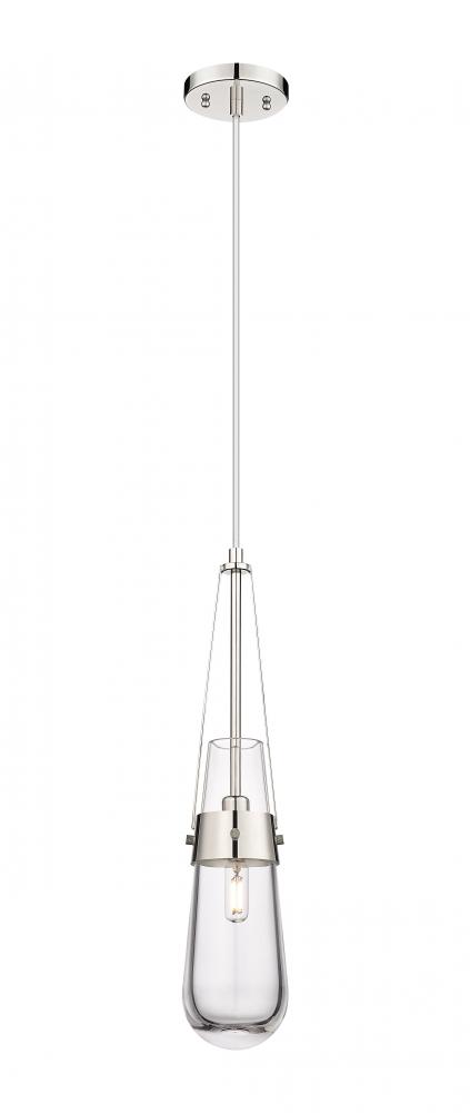 Milan - 1 Light - 4 inch - Polished Nickel - Pendant