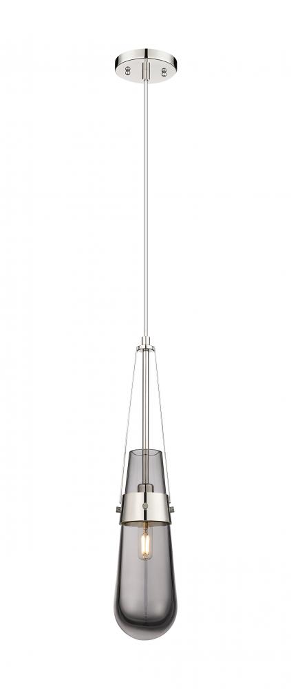 Milan - 1 Light - 4 inch - Polished Nickel - Pendant