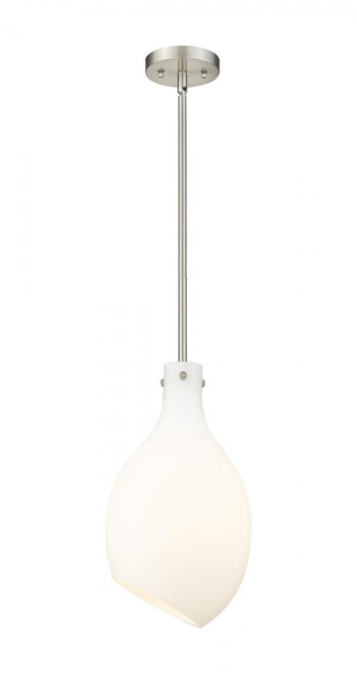 Norwalk - 1 Light - 9 inch - Brushed Satin Nickel - Stem hung - Mini Pendant