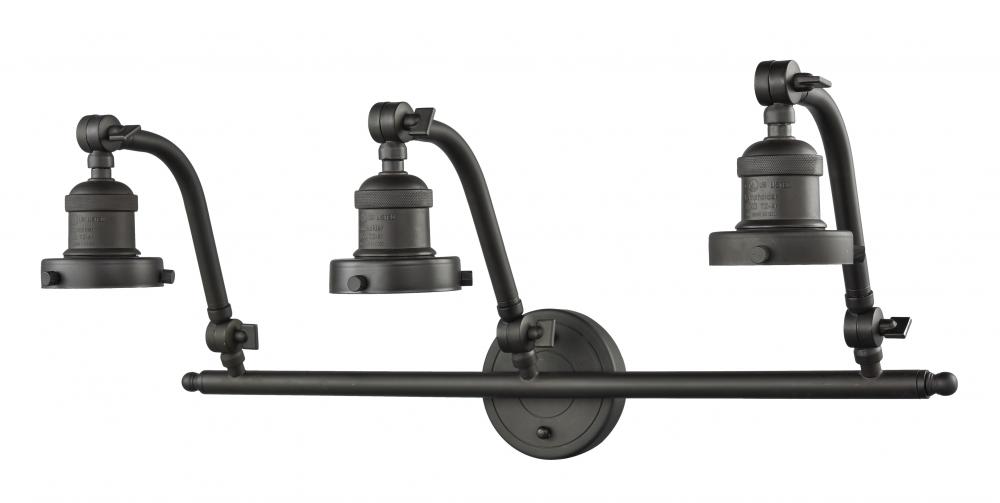 Double Swivel - 3 Light - 26 inch - Matte Black - Bath Vanity Light