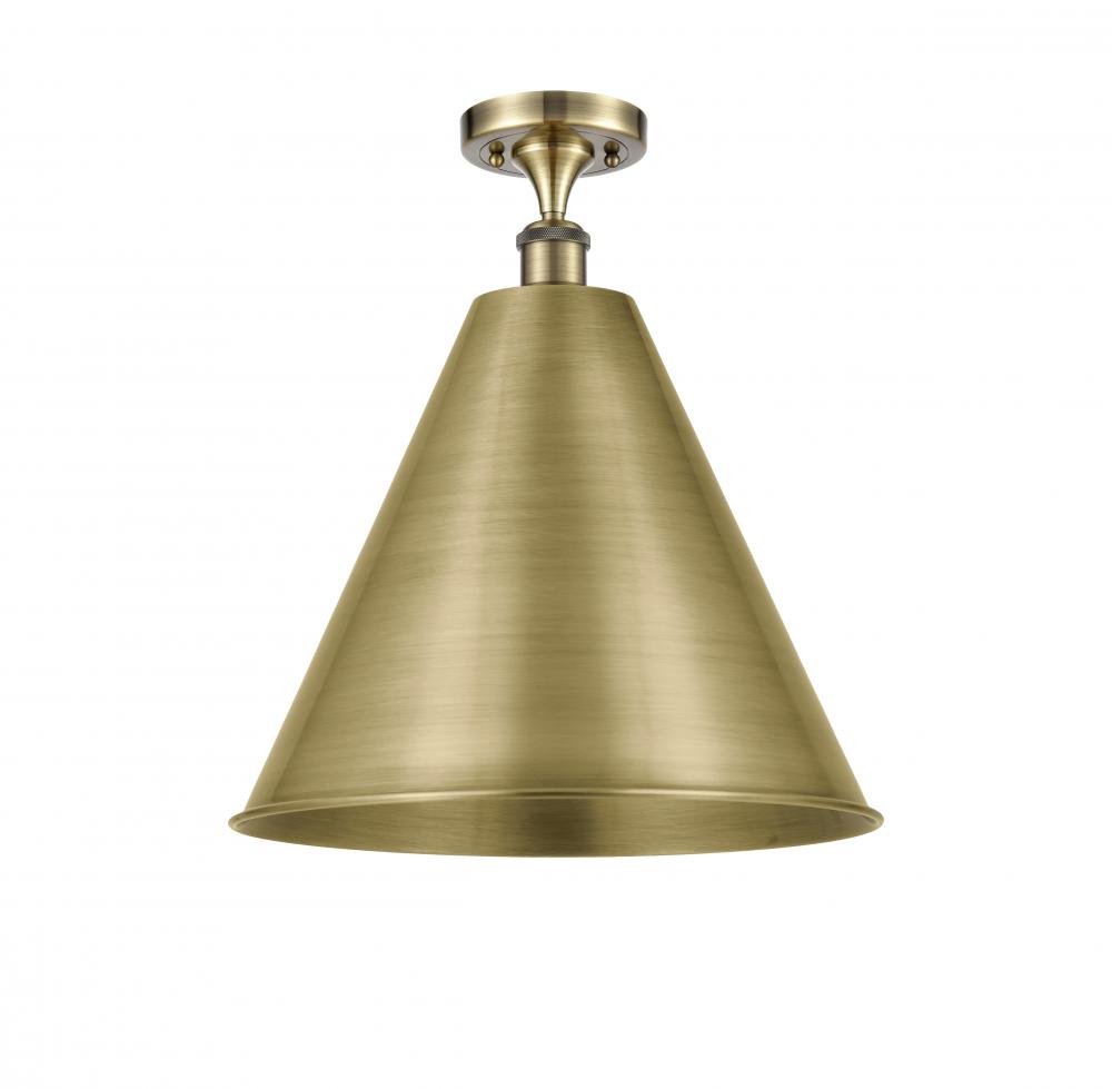 Berkshire - 1 Light - 16 inch - Antique Brass - Semi-Flush Mount