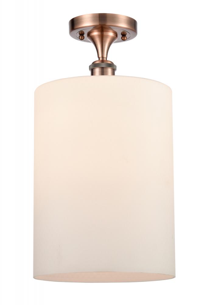 Cobbleskill - 1 Light - 9 inch - Antique Copper - Semi-Flush Mount