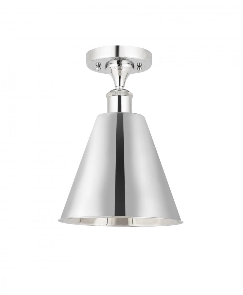 Berkshire - 1 Light - 8 inch - Polished Chrome - Semi-Flush Mount