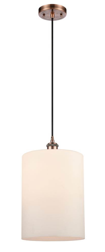 Cobbleskill - 1 Light - 9 inch - Antique Copper - Cord hung - Mini Pendant