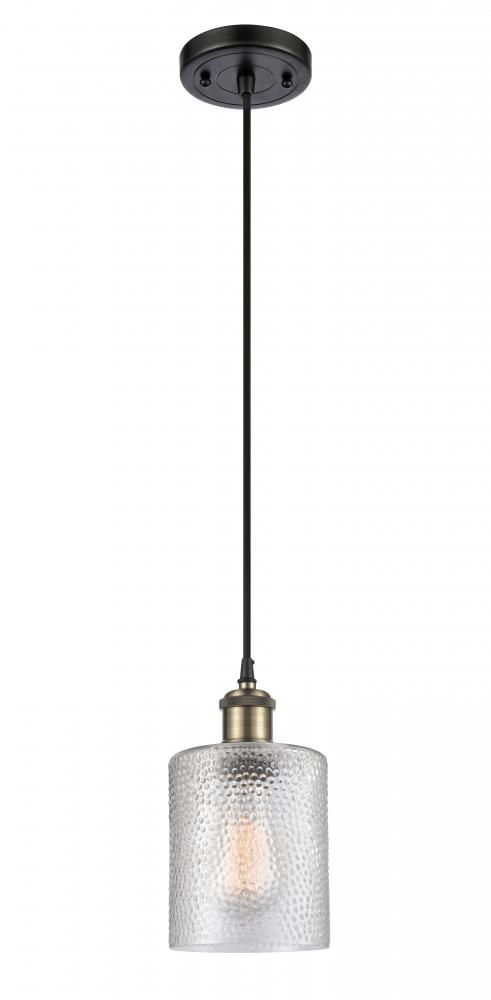 Cobbleskill - 1 Light - 5 inch - Black Antique Brass - Cord hung - Mini Pendant