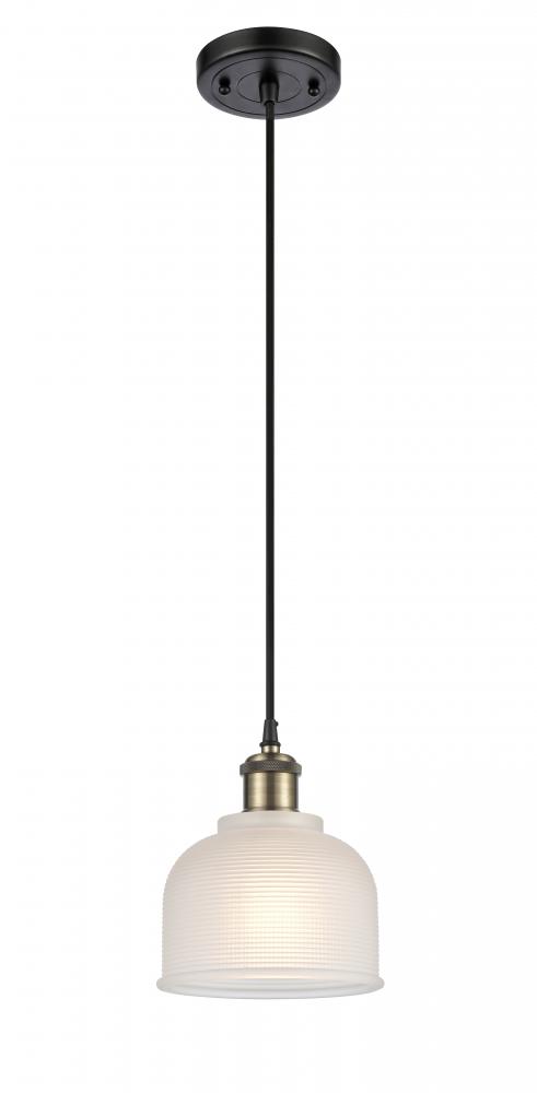 Dayton - 1 Light - 6 inch - Black Antique Brass - Cord hung - Mini Pendant