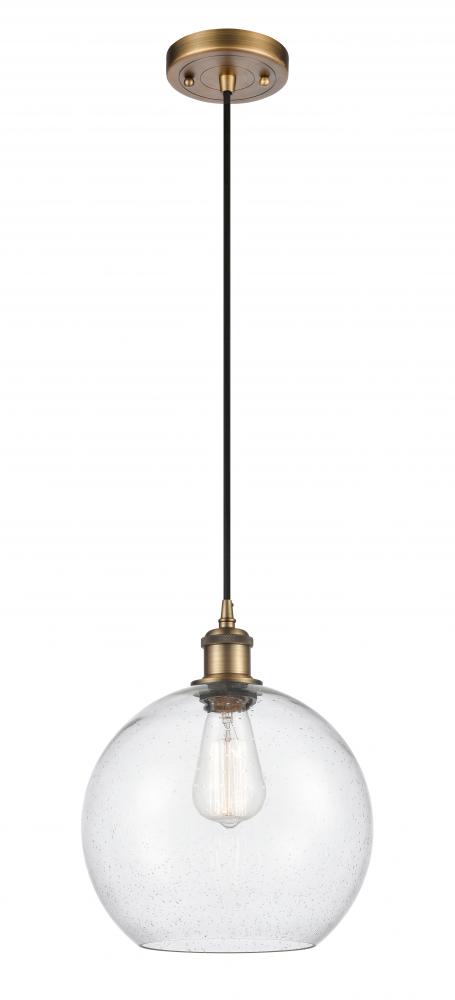 Athens - 1 Light - 10 inch - Brushed Brass - Cord hung - Mini Pendant