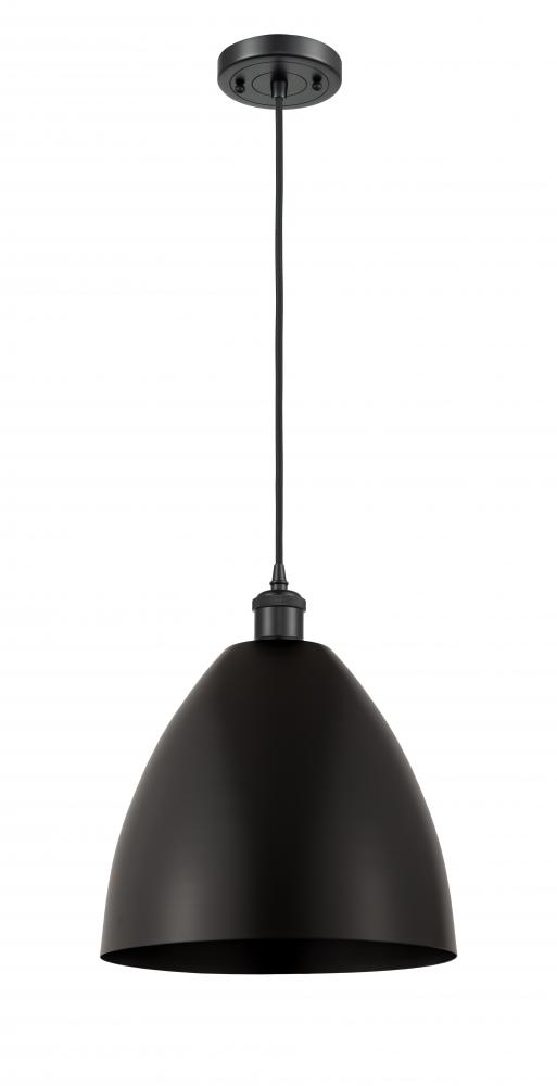 Bristol - 1 Light - 12 inch - Matte Black - Cord hung - Mini Pendant