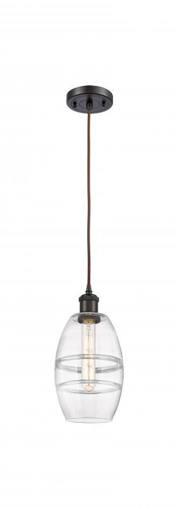 Vaz - 1 Light - 6 inch - Oil Rubbed Bronze - Cord hung - Mini Pendant