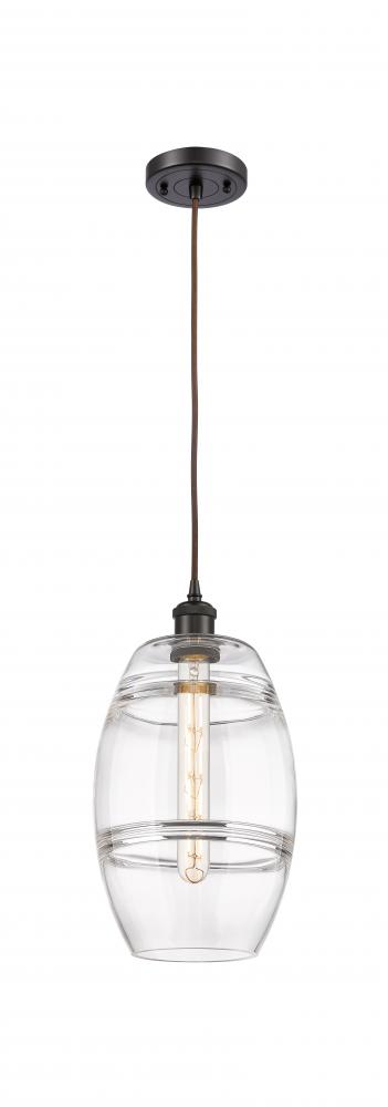 Vaz - 1 Light - 8 inch - Oil Rubbed Bronze - Cord hung - Mini Pendant