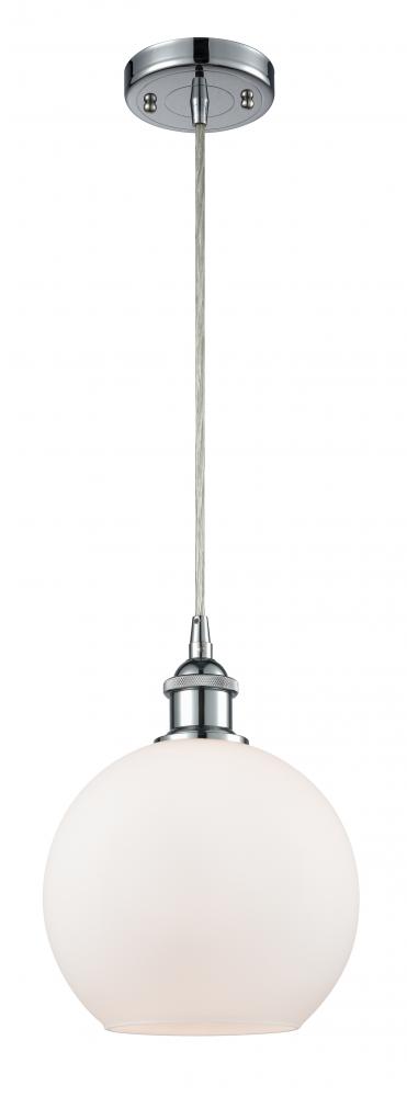 Athens - 1 Light - 8 inch - Polished Chrome - Cord hung - Mini Pendant