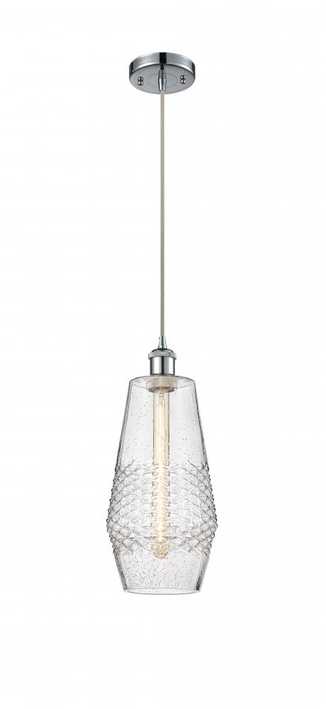 Windham - 1 Light - 7 inch - Polished Chrome - Cord hung - Mini Pendant