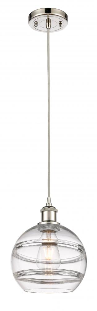 Rochester - 1 Light - 8 inch - Polished Nickel - Cord hung - Mini Pendant