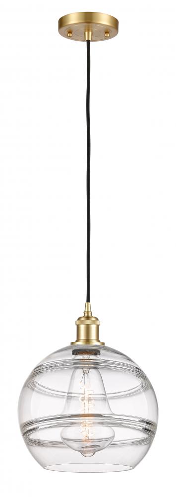 Rochester - 1 Light - 10 inch - Satin Gold - Cord hung - Mini Pendant