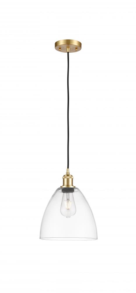 Bristol - 1 Light - 9 inch - Satin Gold - Cord hung - Mini Pendant