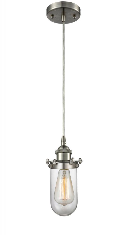 Kingsbury - 1 Light - 4 inch - Brushed Satin Nickel - Cord hung - Mini Pendant