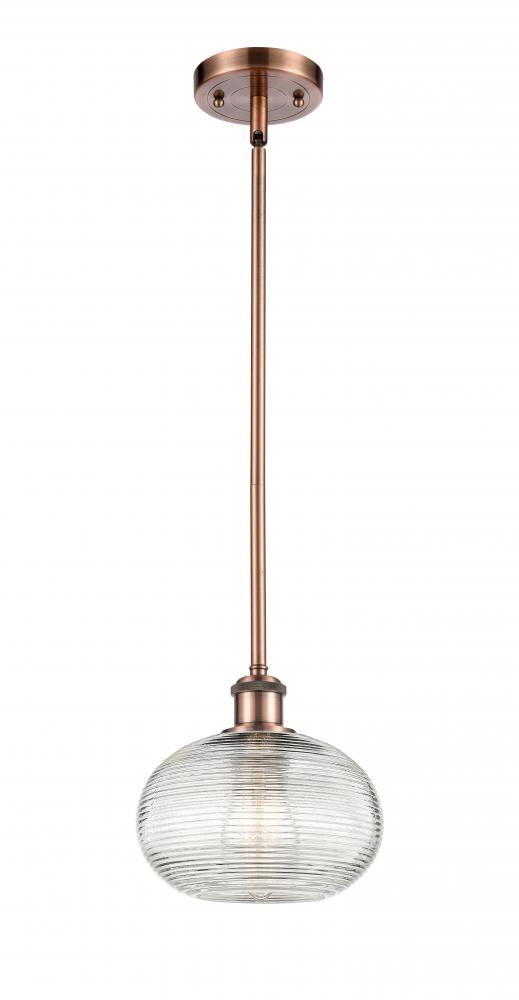 Ithaca - 1 Light - 8 inch - Antique Copper - Mini Pendant