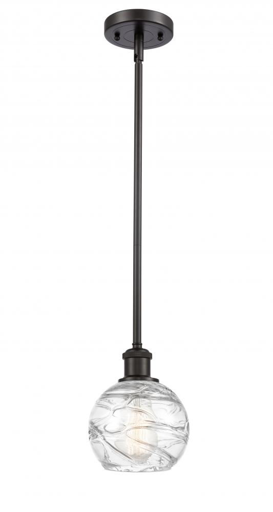 Athens Deco Swirl - 1 Light - 6 inch - Oil Rubbed Bronze - Mini Pendant