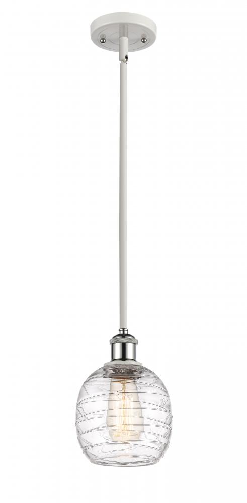 Belfast - 1 Light - 6 inch - White Polished Chrome - Mini Pendant