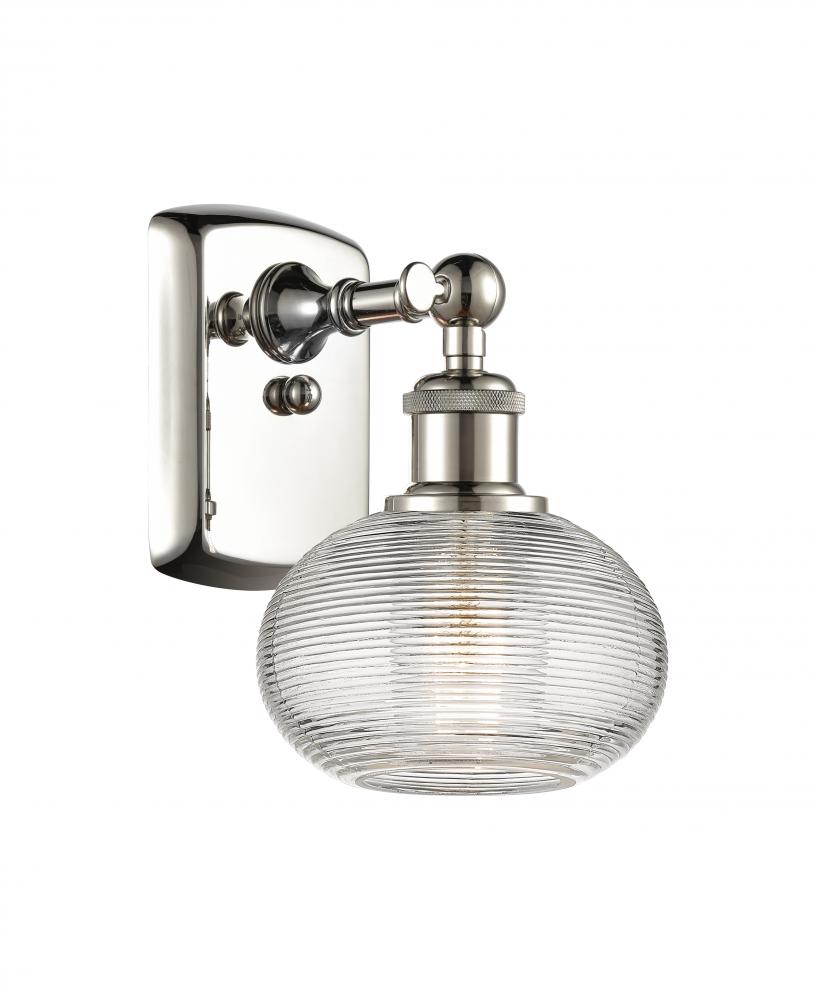 Ithaca - 1 Light - 6 inch - Polished Nickel - Sconce