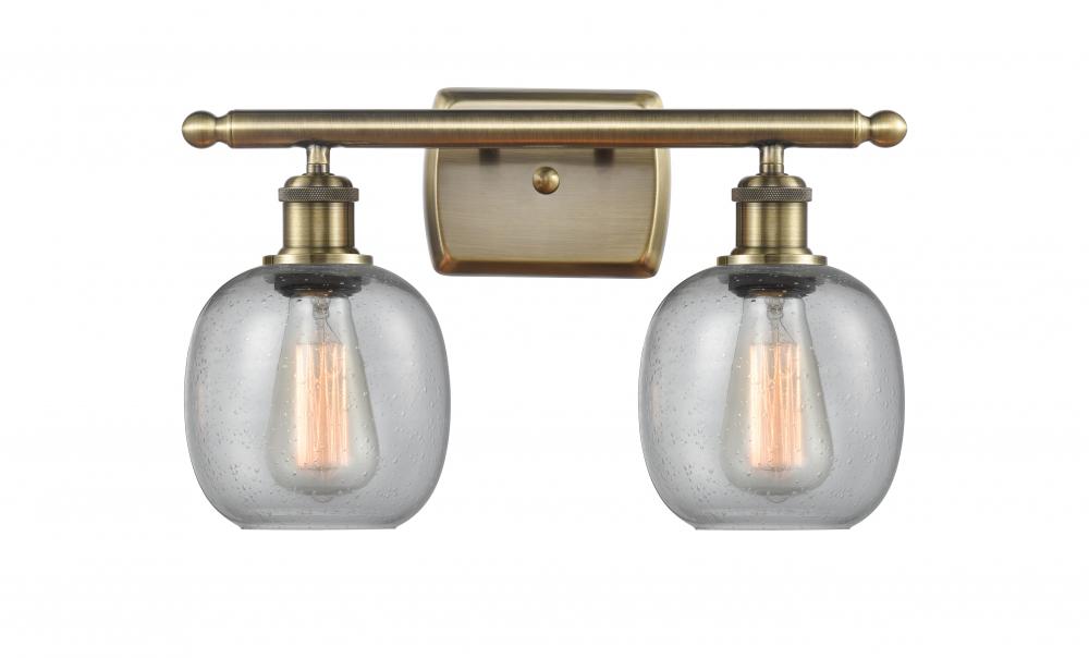 Belfast - 2 Light - 16 inch - Antique Brass - Bath Vanity Light