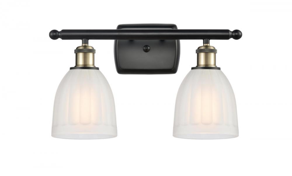 Brookfield - 2 Light - 16 inch - Black Antique Brass - Bath Vanity Light