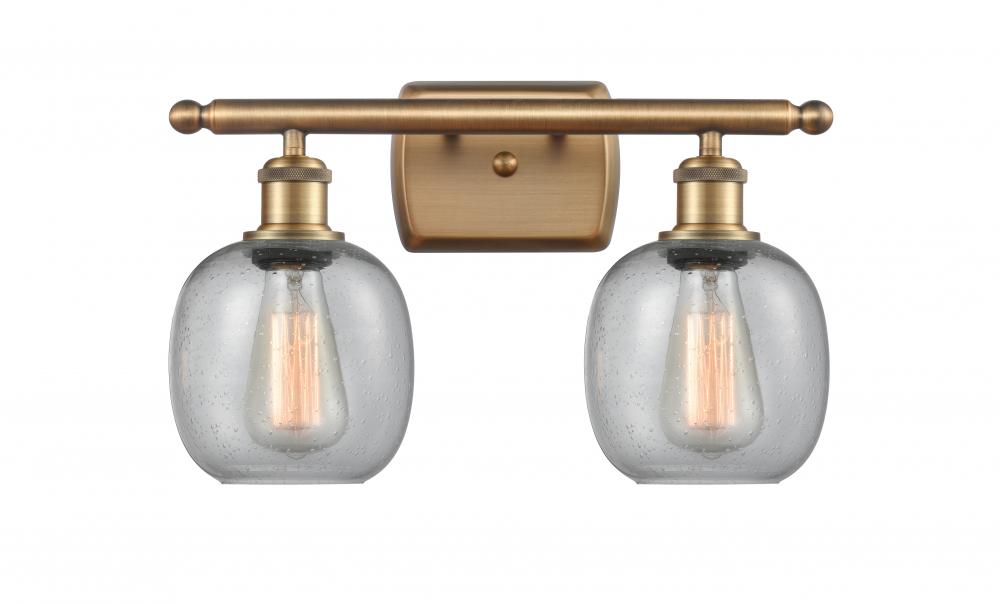 Belfast - 2 Light - 16 inch - Brushed Brass - Bath Vanity Light