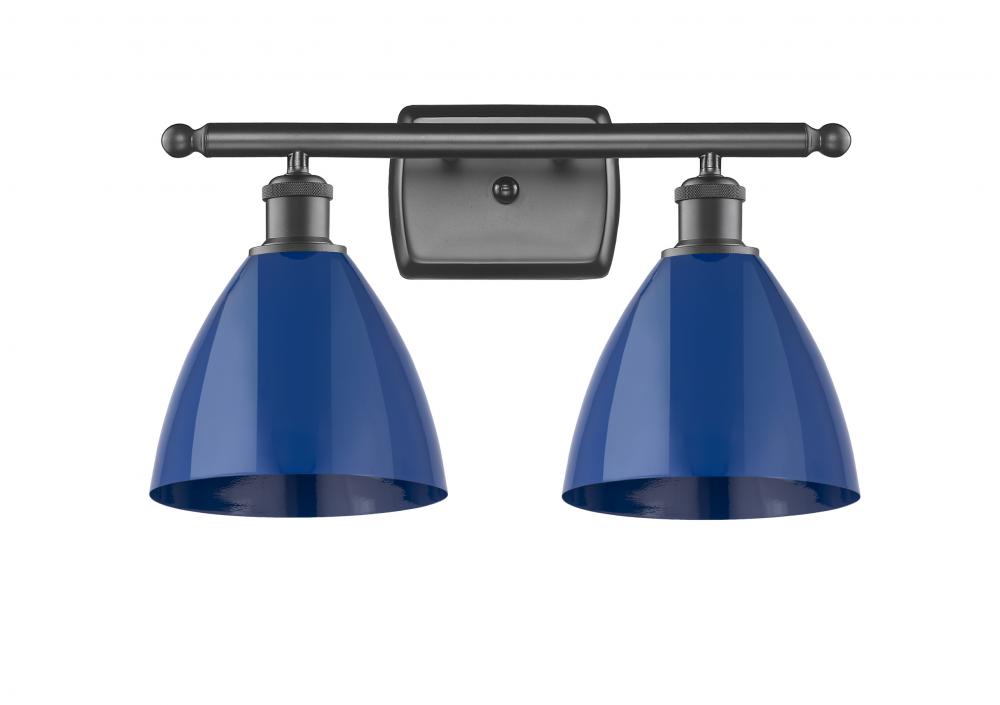 Plymouth - 2 Light - 18 inch - Oil Rubbed Bronze - Bath Vanity Light