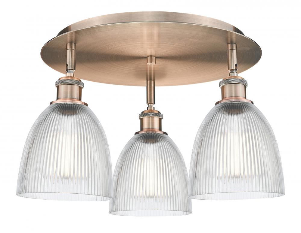 Castile - 3 Light - 18 inch - Antique Copper - Flush Mount