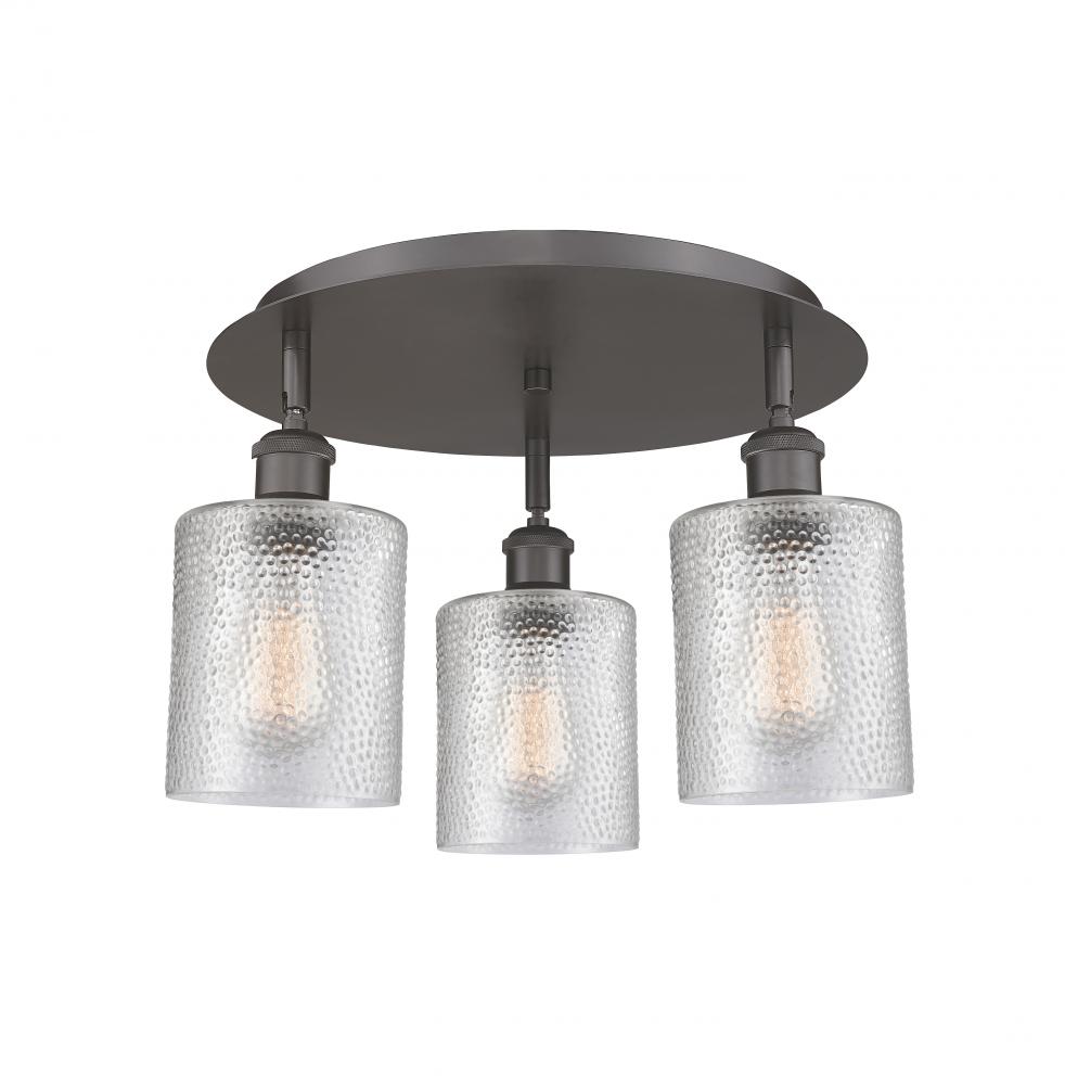 Cobbleskill - 3 Light - 17 inch - Oil Rubbed Bronze - Flush Mount