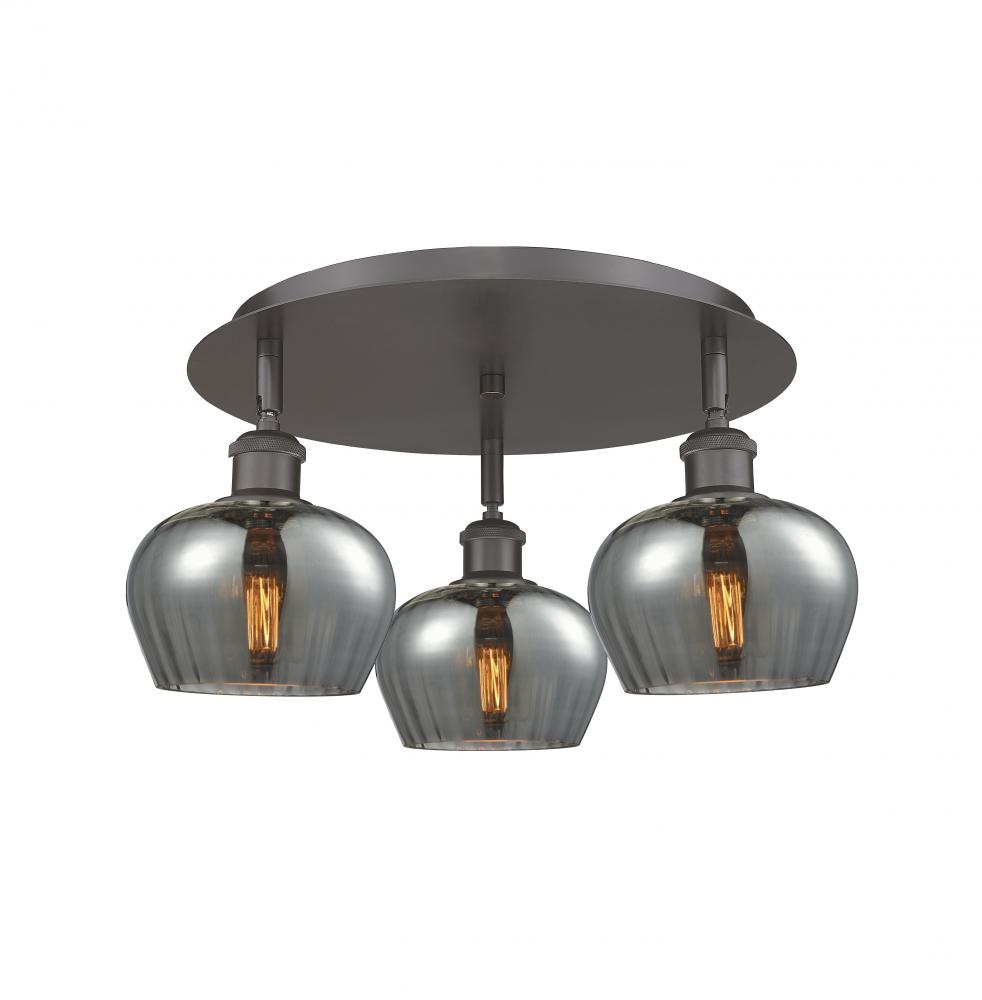 Fenton - 3 Light - 18 inch - Oil Rubbed Bronze - Flush Mount