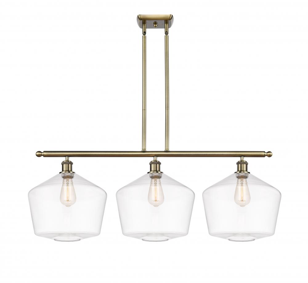 Cindyrella - 3 Light - 39 inch - Antique Brass - Cord hung - Island Light