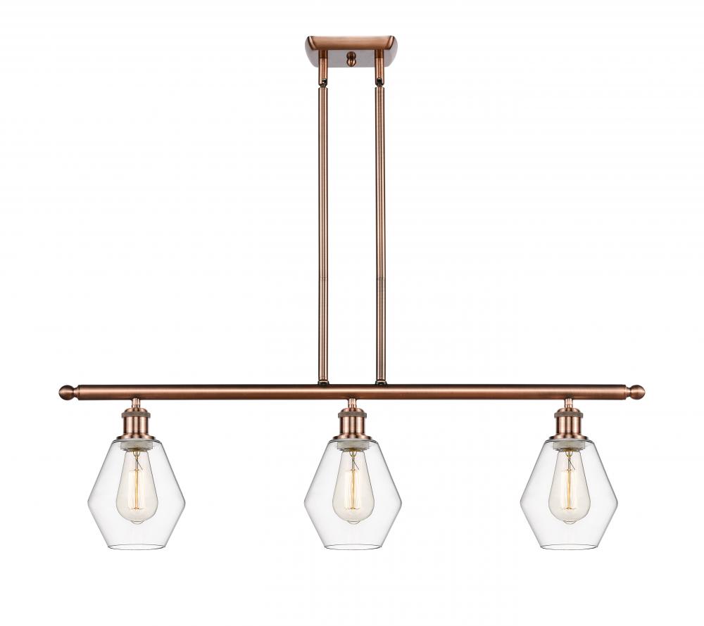 Cindyrella - 3 Light - 36 inch - Antique Copper - Cord hung - Island Light