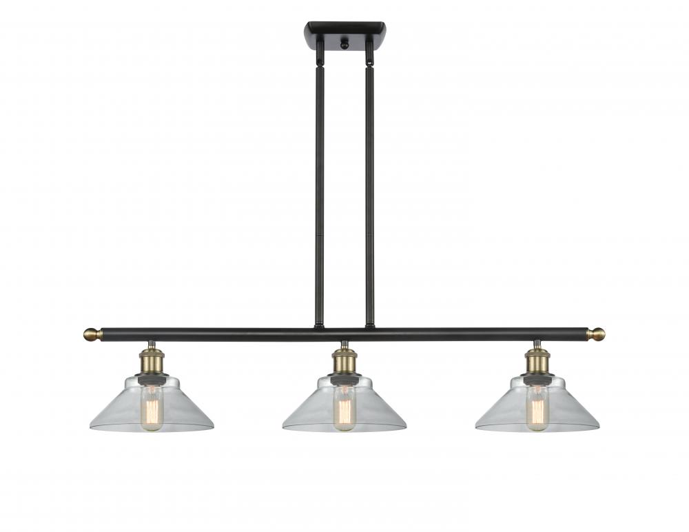 Orwell - 3 Light - 36 inch - Black Antique Brass - Cord hung - Island Light