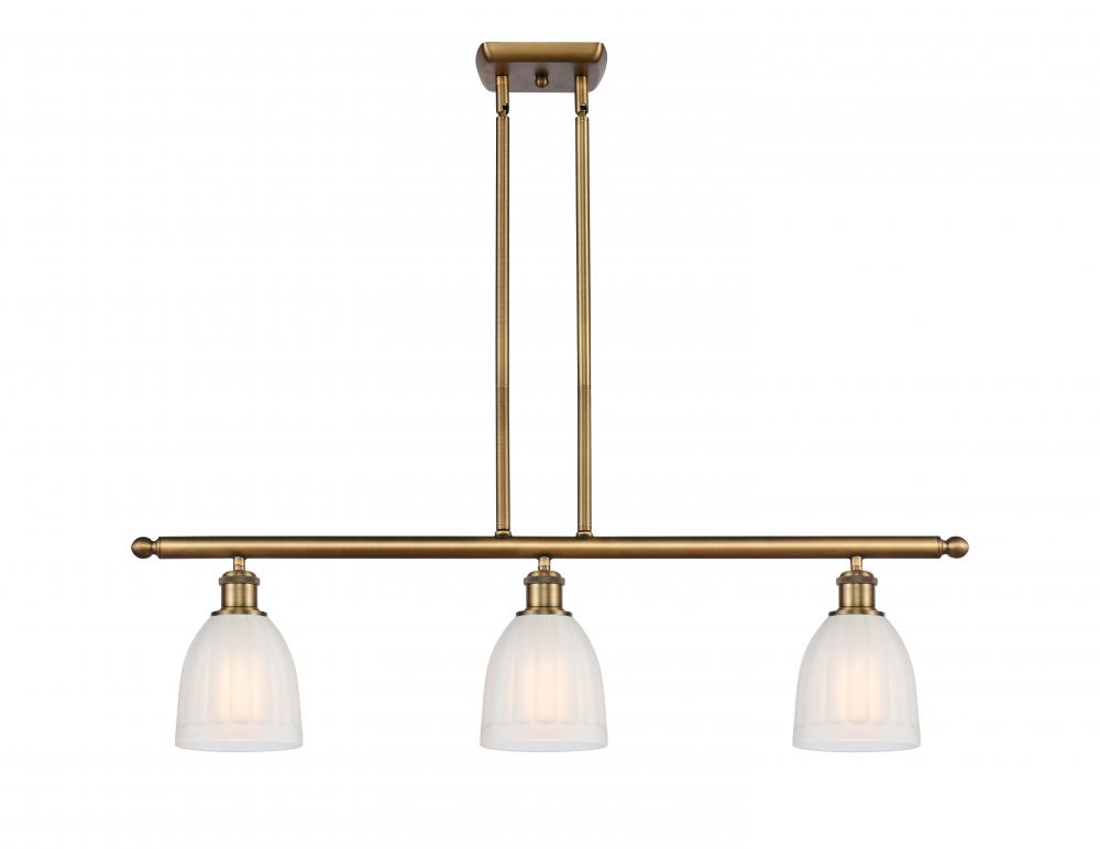 Brookfield - 3 Light - 36 inch - Brushed Brass - Cord hung - Island Light