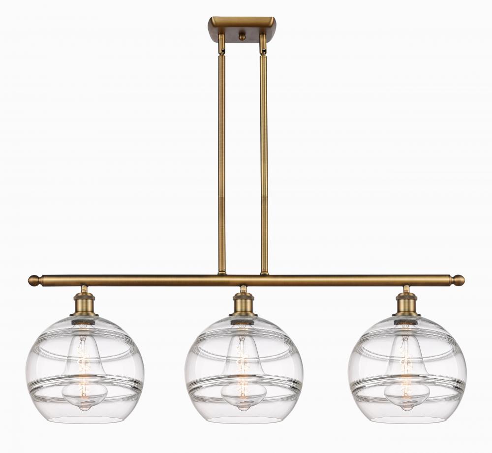 Rochester - 3 Light - 37 inch - Brushed Brass - Cord hung - Island Light