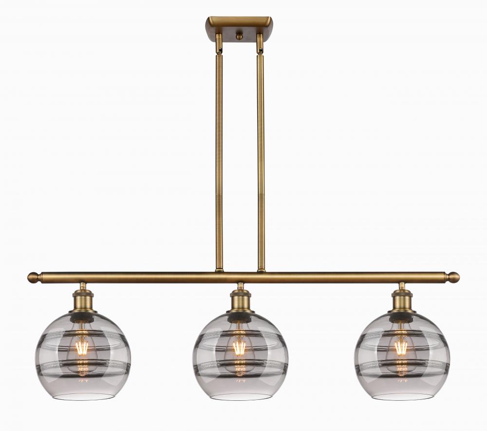 Rochester - 3 Light - 36 inch - Brushed Brass - Cord hung - Island Light