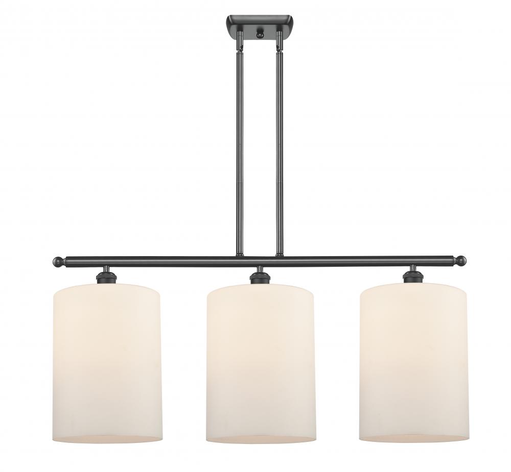 Cobbleskill - 3 Light - 36 inch - Matte Black - Cord hung - Island Light