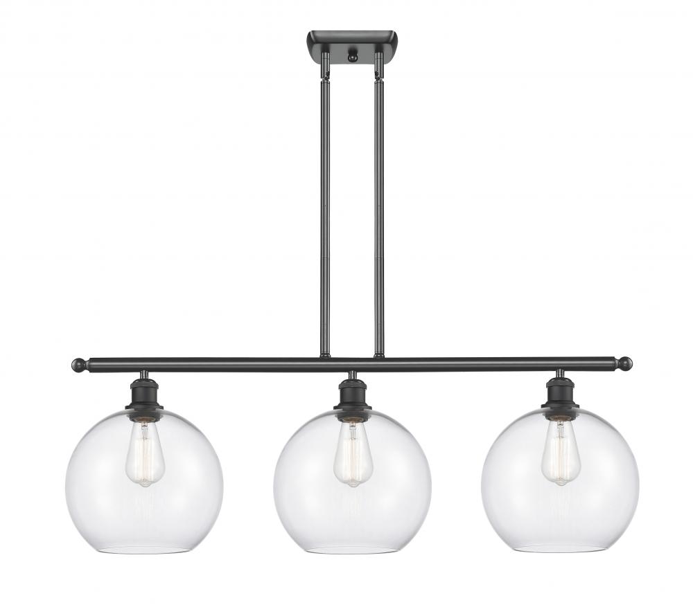 Athens - 3 Light - 37 inch - Matte Black - Stem Hung - Island Light