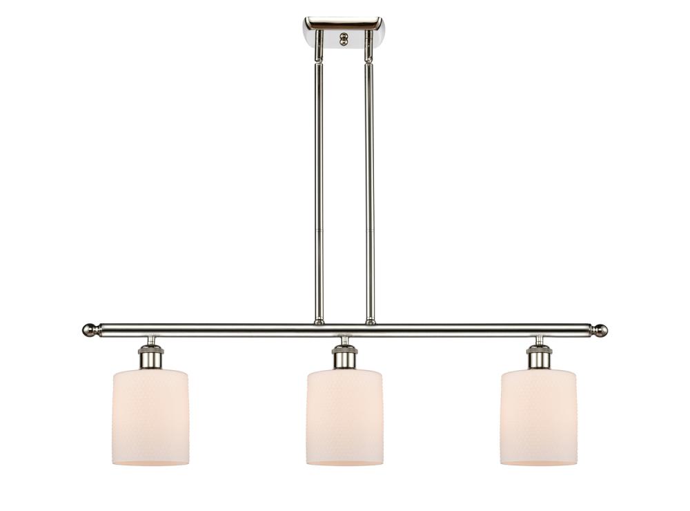 Cobbleskill - 3 Light - 36 inch - Polished Nickel - Cord hung - Island Light