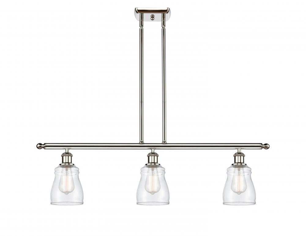 Ellery - 3 Light - 36 inch - Polished Nickel - Cord hung - Island Light