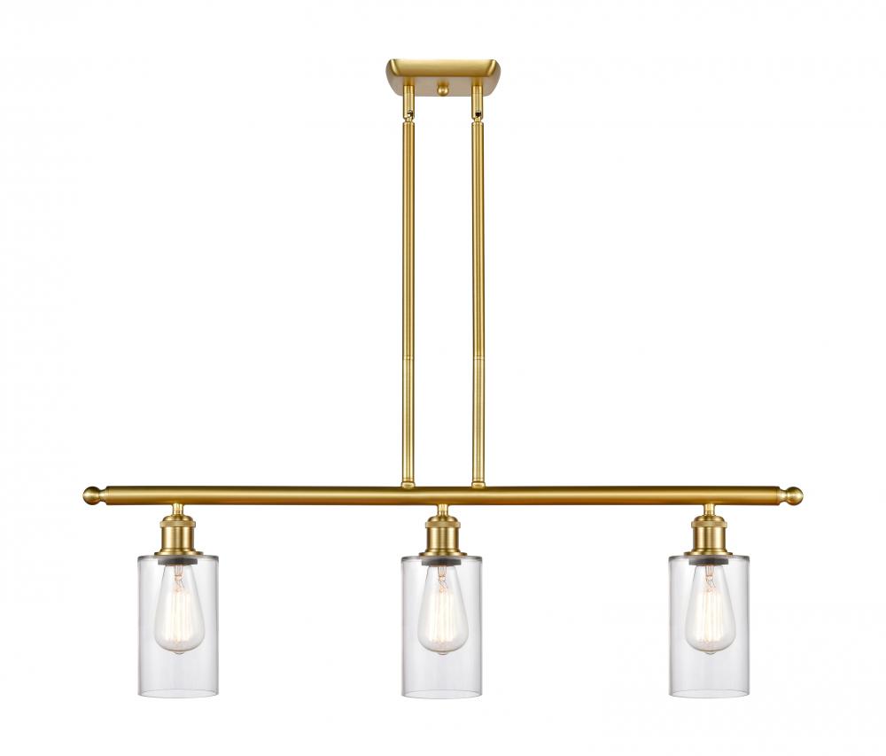 Clymer - 3 Light - 36 inch - Satin Gold - Cord hung - Island Light