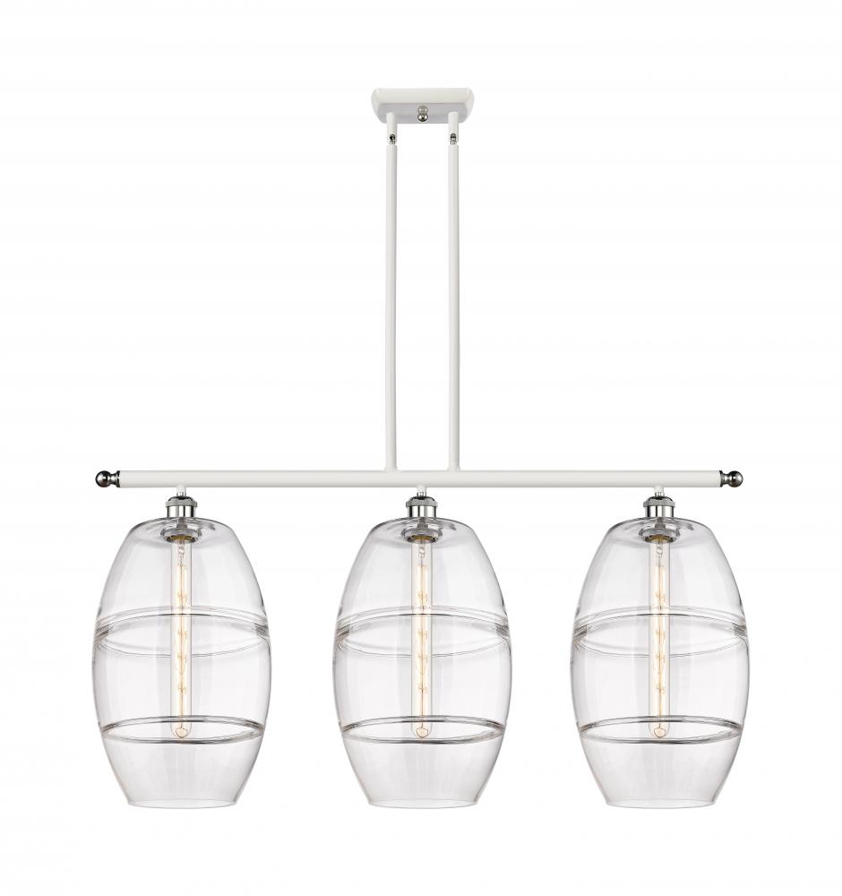 Vaz - 3 Light - 37 inch - White Polished Chrome - Cord hung - Island Light